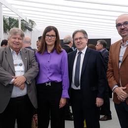 Pedro Maranhão, Secretário Nacional do Saneamento do Ministério do Desenvolvimento Regional, Marta Verde, CEO da GS Inima, Paulo Roberto de Oliveira, CEO da GS Inima Brasil e Roberto Muniz, Diretor de Relações Institucionais e Sustentabilidade da GS Inima