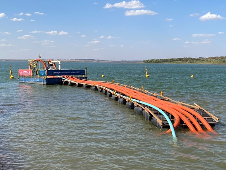 GS Inima SAMAR testa balsa que vai garantir o abastecimento mesmo durante a estiagem